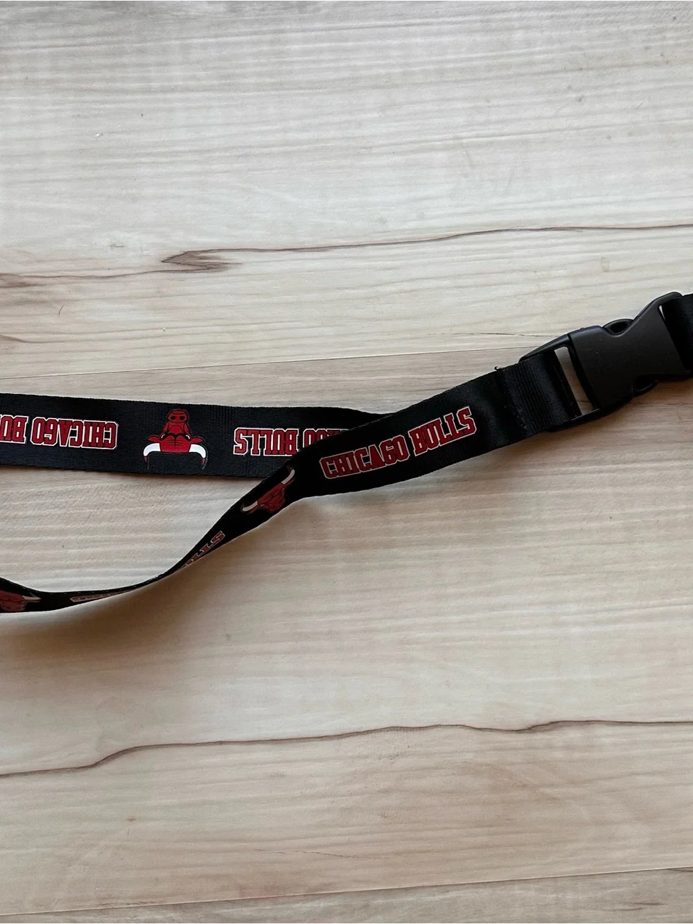 NBA Chicago Bulls Black and Red Lanyard
